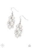 FOND OF BAUBLES - WHITE FASHION FIX PAPARAZZI EARRINGS
