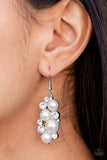 FOND OF BAUBLES - WHITE FASHION FIX PAPARAZZI EARRINGS