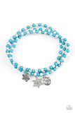 Rooftop Gardens - Blue Paparazzi Bracelet - Carolina Bling Boss