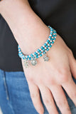 Rooftop Gardens - Blue Paparazzi Bracelet - Carolina Bling Boss