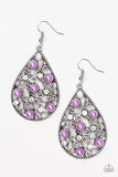 Glowing Vineyards - Purple Paparazzi Earrings - Carolina Bling Boss