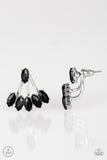 Chicly Carnivalesque - Black Double Sided Jacket Paparazzi Earrings - Carolina Bling Boss