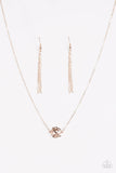 Pleasantly Primrose - Rose Gold Paparazzi Necklace - Carolina Bling Boss