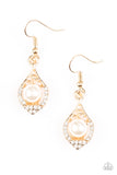 Westminster Waltz - Gold Paparazzi Earrings - Carolina Bling Boss
