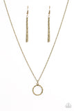 Simply Simple - Brass Paparazzi Necklace - Carolina Bling Boss