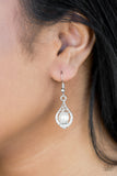 Westminster Waltz - White Paparazzi Earrings - Carolina Bling Boss