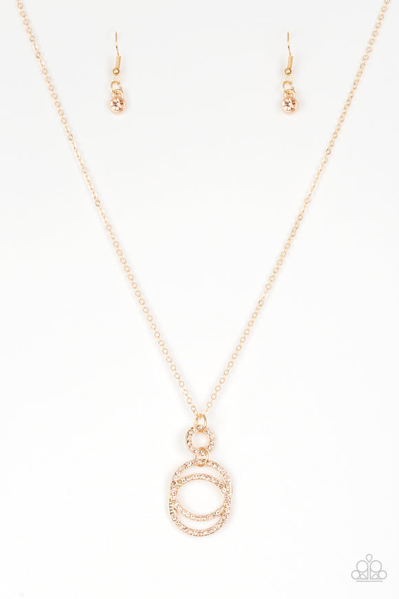 Timeless Trio - Gold Paparazzi Necklace
