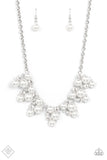 Renown Refinement - White Fashion Fix Exclusive Paparazzi Necklace