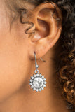 Bring In The BEAM Team - White Paparazzi Earrings - Carolina Bling Boss