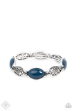 Garden Rendezvous - Blue Fashion Fix Exclusive Paparazzi Bracelet