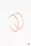 HOOP, Line, and Sinker - Copper Paparazzi Earrings - Carolina Bling Boss