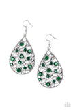 Certainly Courtier - Green Paparazzi Earrings - Carolina Bling Boss