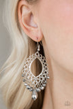 Just Say NOIR - Silver Paparazzi Earrings - Carolina Bling Boss