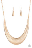 Feast or Famine - Gold Paparazzi Necklace - Carolina Bling Boss