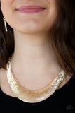 Feast or Famine - Gold Paparazzi Necklace - Carolina Bling Boss