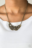 Nautically Naples - Brass Paparazzi Necklace - Carolina Bling Boss