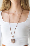 Victorian Virtue - Copper Paparazzi Necklace - Carolina Bling Boss