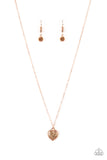 Fierce Flirt - Copper Paparazzi Necklace - Carolina Bling Boss