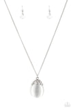 Nightcap and Gown - White Paparazzi Necklace - Carolina Bling Boss