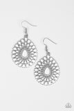 City Chateau - White Paparazzi Earrings
