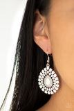 City Chateau - White Paparazzi Earrings