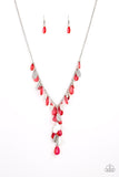 Sailboat Sunsets - Red Paparazzi Necklace - Carolina Bling Boss