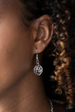 Rosy Rosette - Silver Paparazzi Necklace - Carolina Bling Boss