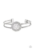 Definitely Dazzling - White Paparazzi Bracelet - Carolina Bling Boss