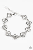 Jealous Heart - White Paparazzi Bracelet - Carolina Bling Boss