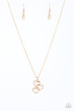 Heart of Hearts - Gold Paparazzi Necklace - Carolina Bling Boss