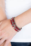 Stacked Style Maker - Red Paparazzi Bracelet