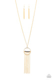 Terra Tassel - Gold Paparazzi Necklace