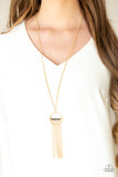 Terra Tassel - Gold Paparazzi Necklace