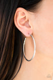 Double Or Nothing - Silver Paparazzi Earrings - Carolina Bling Boss