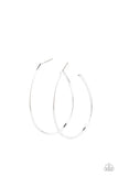 Cool Curves - Silver Paparazzi Hoop Earrings