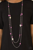 Hitting A GLOW Point - Purple Paparazzi Necklace - Carolina Bling Boss