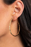 Unregulated - Gold Hoop Paparazzi Earrings
