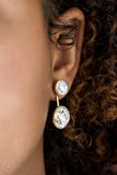 Bling Squad - Gold Post Double Sided Jacket Paparazzi Earrings - Carolina Bling Boss