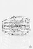 Scale Up - White Paparazzi Ring - Carolina Bling Boss