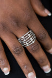Scale Up - White Paparazzi Ring - Carolina Bling Boss