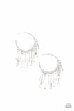 Bring The Noise - Silver Hoop Paparazzi Earrings