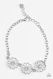 Dancing Daffodils - White Paparazzi Bracelet - Carolina Bling Boss