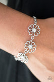 Dancing Daffodils - White Paparazzi Bracelet - Carolina Bling Boss