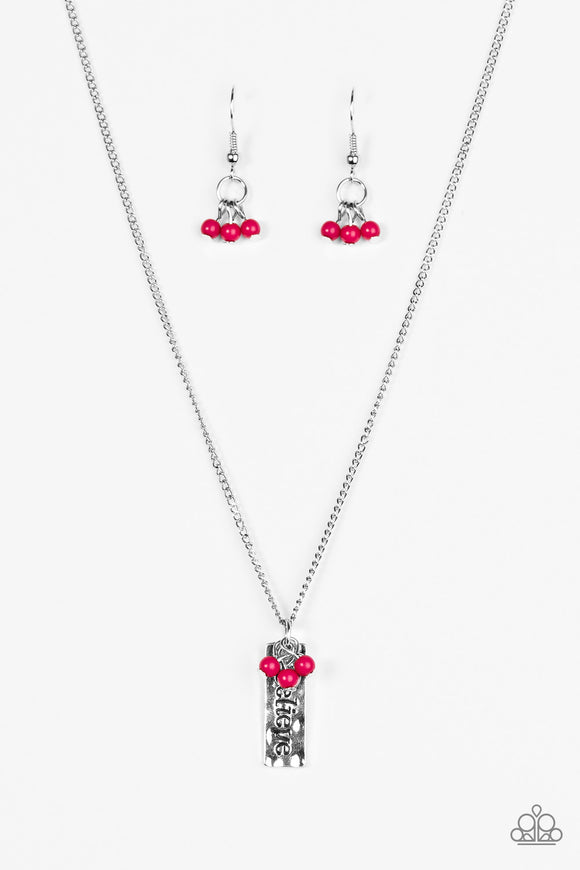 Dont Stop Believing - Pink Paparazzi Necklace - Carolina Bling Boss