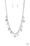 Downstage Dazzle - White Paparazzi Necklace
