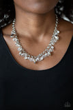 Downstage Dazzle - White Paparazzi Necklace