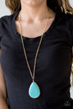 Stone Magnificence - Blue Paparazzi Necklace - Carolina Bling Boss