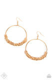 Retro Ringleader - Gold Fashion Fix Exclusive Paparazzi Earrings