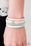 Glamour-azzi - White Paparazzi Bracelet - Carolina Bling Boss