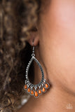 Radiant Bursts - Orange Paparazzi Earrings - Carolina Bling Boss